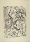 Max Beckmann. The Last Ones (plate 10) [Die Letzten (Blatt 10)] from Hell (Die H&ouml;lle). (1919)