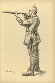 Max Liebermann. Infantryman Taking Aim (Zielender Infanterist) (plate, p. 89) from the periodical Kriegszeit. K&uuml;nstlerflugbl&auml;tter, vol. 1, no. 22 (13 Jan 1915). 1915
