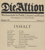 Die Aktion, vol. 2, no. 15. April 10, 1912