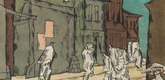 Lyonel Feininger. Street in Arceuil (Strasse in Arceuil). 1915