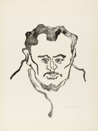 Karl Schmidt-Rottluff. Portrait of H. (Bildnis H.) from the portfolio Br&uuml;cke 1909. (1909)