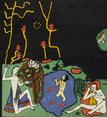 Oskar Kokoschka. The Awakening (Die Erwachenden) (in-text plate, folio 9) from Die tr&auml;umenden Knaben (The Dreaming Boys). 1917 (executed 1907-08)