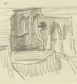 Lyonel Feininger. Ruin on the Cliff. 1928