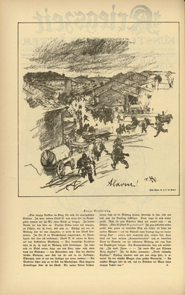 Fritz Rhein. Alarm (headpiece, p. 92) from the periodical Kriegszeit. K&uuml;nstlerflugbl&auml;tter, vol. 1, no. 23 (20 Jan 1915). 1915