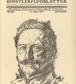 Erich B&uuml;ttner. Emperor William II (in-text plate, p. 95) from the periodical Kriegszeit. K&uuml;nstlerflugbl&auml;tter, vol. 1, no. 24 (27 Jan 1915). 1915