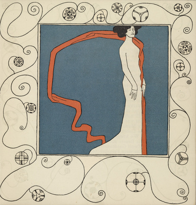 Berthold L&ouml;ffler. The Diseuse Marya Delvard (plate 2) from the First Theater Program of Kabarett Fledermaus (Cabaret Fledermaus). 1907