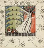 Fritz Zeymer. The Dancer Gertrude Barrison (plate 3) from the First Theater Program of Kabarett Fledermaus (Cabaret Fledermaus). 1907