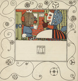 Fritz Zeymer. Illustration for the play Pyramus and Thisbe: A Pumpkin Comedy (Eine K&uuml;rbiskom&ouml;die) (plate 4) from the First Theater Program of Kabarett Fledermaus (Cabaret Fledermaus). 1907