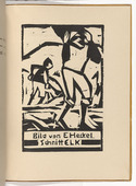 Ernst Ludwig Kirchner. Sand Diggers at the Tiber River (Sandgr&auml;ber am Tiber) (plate, folio 13) from KG Br&uuml;cke. 1910