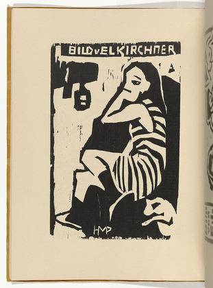 Max Pechstein. Artiste (Artistin) (plate, folio 13 verso) from KG Br&uuml;cke. 1910