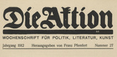 Die Aktion, vol. 2, no. 27. July 3, 1912
