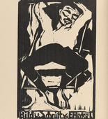 Erich Heckel. Schlafender Mann (Pechstein) [Sleeping Man (Pechstein)] (plate, folio 15 verso) KG Br&uuml;cke. 1910