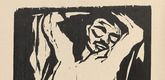 Erich Heckel. Schlafender Mann (Pechstein) [Sleeping Man (Pechstein)] (plate, folio 15 verso) KG Br&uuml;cke. 1910