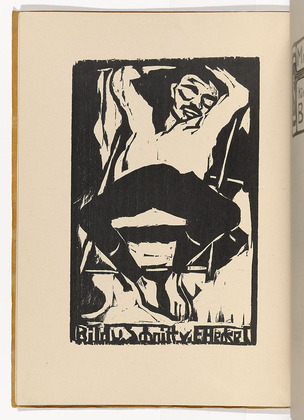 Erich Heckel. Schlafender Mann (Pechstein) [Sleeping Man (Pechstein)] (plate, folio 15 verso) KG Br&uuml;cke. 1910