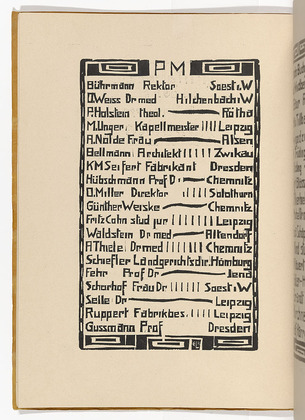 Ernst Ludwig Kirchner. PM (Passive Members) [PM (Passive Mitglieder)] (plate, folio 16 verso) from KG Br&uuml;cke. 1910 (print executed 1907)