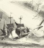Lyonel Feininger. Off the Coast (Vor der K&uuml;ste). (1950)