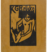 Erich Heckel. Fr&auml;nzi with Doll (Fr&auml;nzi mit Puppe) (cover) from KG Br&uuml;cke. 1910