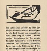Ernst Ludwig Kirchner. Rowing Samoan (Rudernde Samuanerin) (headpiece, folio 1) from KG Br&uuml;cke. 1910