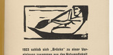 Ernst Ludwig Kirchner. Rowing Samoan (Rudernde Samuanerin) (headpiece, folio 1) from KG Br&uuml;cke. 1910