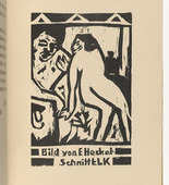 Ernst Ludwig Kirchner. Woman and Man (Mann und Frau) (plate, folio 2) from KG Br&uuml;cke. 1910