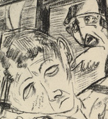 Max Beckmann. The Martyrdom (plate 4) [Das Martyrium (Blatt 4)] from Hell (Die H&ouml;lle). (1919)