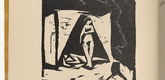 Ernst Ludwig Kirchner. Bath House (Badehaus) (plate, folio 2 verso)  from KG Br&uuml;cke. 1910