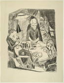 Max Beckmann. Hunger (plate 5) [Der Hunger (Blatt 5)] from Hell (Die H&ouml;lle). (1919)