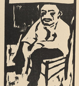Max Pechstein. Seated Man (Sitzender Mann) (plate, folio 3 verso) from KG Br&uuml;cke. 1910