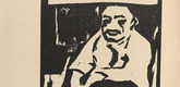 Max Pechstein. Seated Man (Sitzender Mann) (plate, folio 3 verso) from KG Br&uuml;cke. 1910