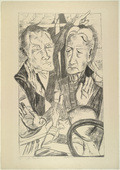 Max Beckmann. The Family (plate 11) [Die Familie (Blatt 11)] from Hell (Die H&ouml;lle). (1919)