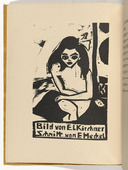 Erich Heckel. Sitzender Akt (Fr&auml;nzi) [Seated Nude (Fr&auml;nzi)] (plate, folio 5 verso) from KG Br&uuml;cke. 1910