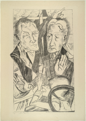 Max Beckmann. The Family (plate 11) [Die Familie (Blatt 11)] from Hell (Die H&ouml;lle). (1919)