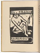Ernst Ludwig Kirchner. Seated Nude (Sitzender Akt) (plate, folio 7 verso) KG Br&uuml;cke. 1910
