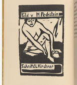 Ernst Ludwig Kirchner. Seated Nude (Sitzender Akt) (plate, folio 7 verso) KG Br&uuml;cke. 1910