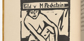 Ernst Ludwig Kirchner. Seated Nude (Sitzender Akt) (plate, folio 7 verso) KG Br&uuml;cke. 1910