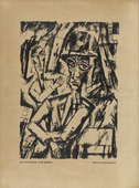 Max Burchartz. Two Men (Zwei M&auml;nner) (plate, preceding p. 225) from the periodical Das Kunstblatt, vol. 3, no. 8 (Aug 1919). 1919