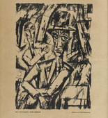 Max Burchartz. Two Men (Zwei M&auml;nner) (plate, preceding p. 225) from the periodical Das Kunstblatt, vol. 3, no. 8 (Aug 1919). 1919