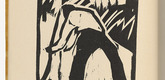 Karl Schmidt-Rottluff. Mower (Schnitter) (plate, folio 11 verso) from KG Br&uuml;cke. 1910