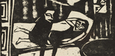 Erich Heckel. Interior with Two Figures (Interieur mit zwei Figuren). 1911