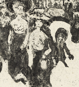 Ernst Ludwig Kirchner. Streetlife in Dresden (Strassenleben in Dresden). (1908)
