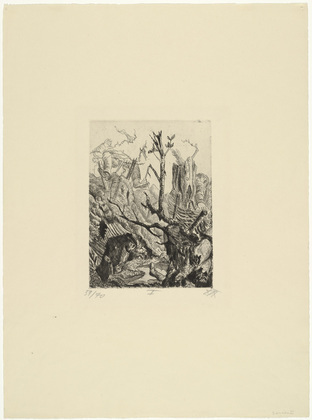 Otto Dix. Abandoned Position near Neuville (Verlassene Stellung bei Neuville) from The War (Der Krieg). (1924)