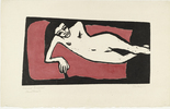 Erich Heckel. Fr&auml;nzi Reclining (Fr&auml;nzi liegend). 1910