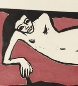 Erich Heckel. Fr&auml;nzi Reclining (Fr&auml;nzi liegend). 1910