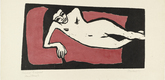 Erich Heckel. Fr&auml;nzi Reclining (Fr&auml;nzi liegend). 1910