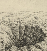 Otto Dix. Shell Crater with Flowers (Spring 1916) [Granattrichter mit Blumen (Fr&uuml;hling 1916)] from The War (Der Krieg). (1924)