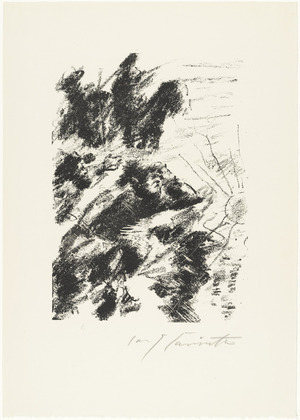 Lovis Corinth. Heading for Act 2 (Kopfst&uuml;ck zum 2. Akt) from The Robbers (Die R&auml;uber). (1923)