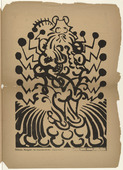 Wilhelm Morgner. The Rat-Trap Trader (Der Rattenfallenh&auml;ndler) (plate, p. 37) from the periodical Der Sturm. Wochenschrift f&uuml;r Kultur und K&uuml;nste, vol. 3, no. 109 (May 1912). 1912