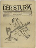 Franz Marc. Cats (Katzen) (in-text plate, title page) from the periodical Der Sturm. Wochenschrift f&uuml;r Kultur und K&uuml;nste, vol. 5, no. 1 (Apr 1914). 1914