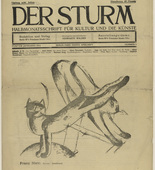 Franz Marc. Cats (Katzen) (in-text plate, title page) from the periodical Der Sturm. Wochenschrift f&uuml;r Kultur und K&uuml;nste, vol. 5, no. 1 (Apr 1914). 1914