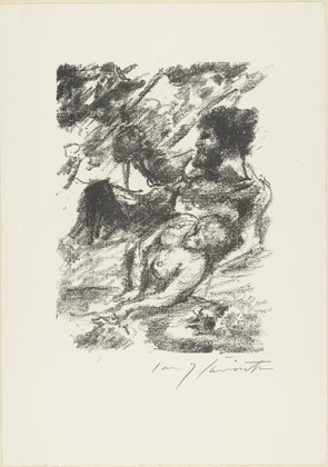Lovis Corinth. Heading for Act 3 (Kopfst&uuml;ck Zum 3. Akt) from The Robbers (Die R&auml;uber). (1923)
